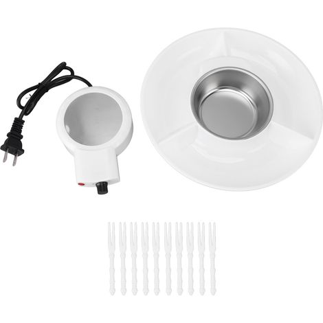 Ensemble de casseroles à fondue électrique avec 10 fourchettes, 25W, 2 vitesses, polyvalent pour faire fondre le chocolat, petit pour fête, mariage, cadeau, Date, prise US, 110V (1/5)
