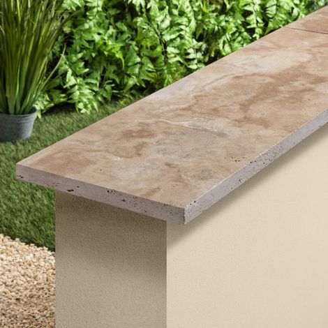 Couvertine Travertin Beige Nuancé 100x33x3 cm (à l'unité) - RO'MA NATURE (1/5)
