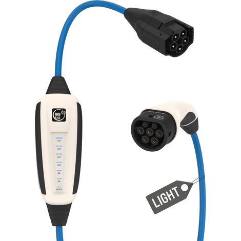 NRGkick 16A Light 7.5 m – Cargador portátil para Coche eléctrico con Cable de Carga AC, hasta 11 kW, Resistente al Agua IP66, Carga Segura y rápida