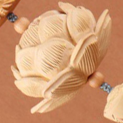 Pendant voiture bouddha lotus bleu suspendu rétroviseur déco artisanale bois fibre artificielle porte-bonheur intérieur auto cadeau (1/4)