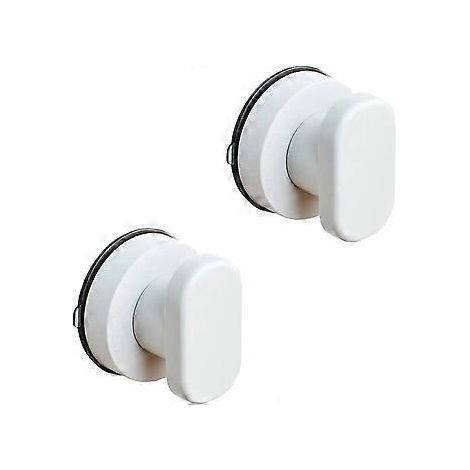Poignée de porte à ventouse - Poignée avec ventouse - Poignée à ventouse - 64 x 50 mm - Boutons de meuble - Poignée de porte sans perçage - Uniquement pour s (1/5)