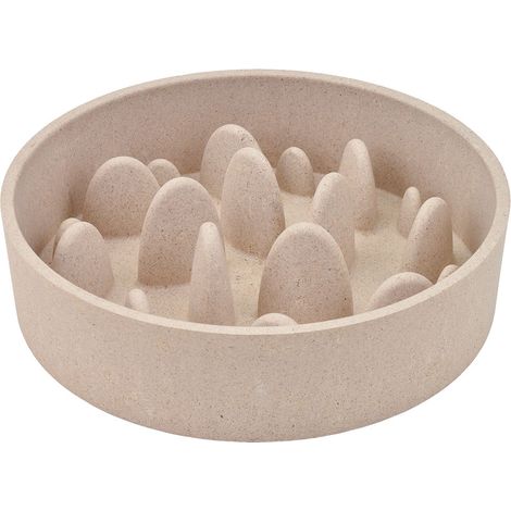 Comedero bambú, slow, beige, 1430 ml, ø21,5 x 21,5 x 6 cm