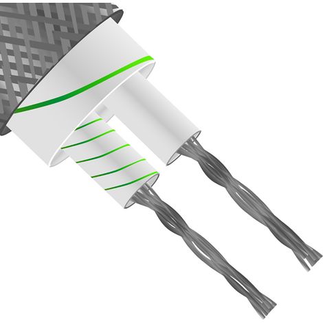 Câble pour thermocouple type K RS PRO, 10m, Non blindé, temp. max. +400°C, gaine Fibre de verre ( Prix pour Bobine de 10 Mètres ) (1/2)