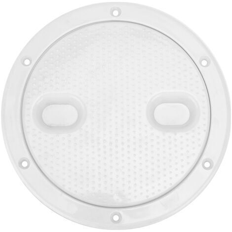 Couvercle de trappe d'inspection de plaque de pont de 6 pouces rond blanc anti-dérapant anti-vieillissement anti-corrosion résistant aux UV (1/5)