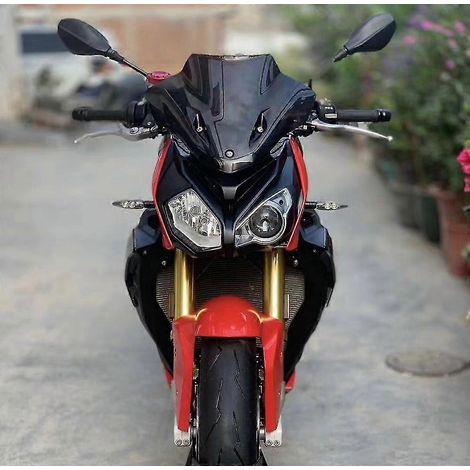 Déflecteur de pare-brise pour moto BMW S1000R (2014-2017) - Noir fumé