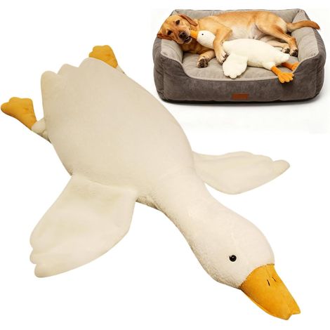 Jouet Calmant Canard pour Chien - Grande Peluche Blanche Apaisante pour (1/5)