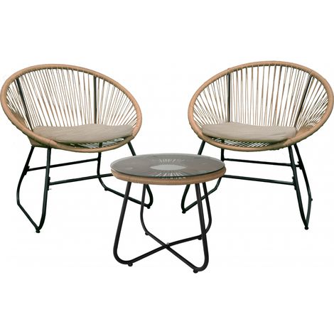 Set Balcon Menia Mobilier Compact Et élégant Pour Petits Espaces Extérieurs - Kb8 Import Export (1/5)