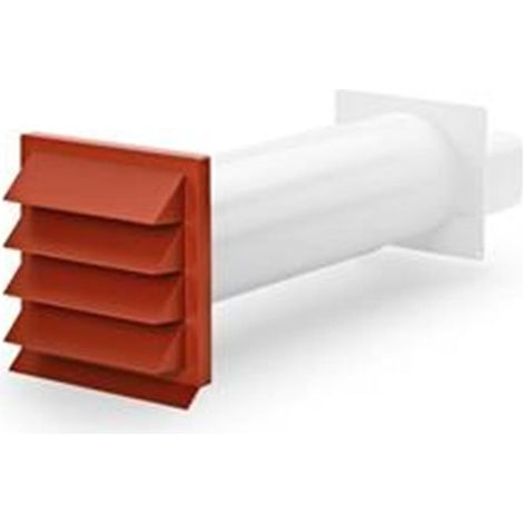 Naber COMPAIR System Ø 125 K-Klima-R flow 125 Mauerkasten Jalousie ziegelrot (1/2)
