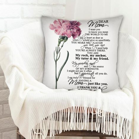 Housse de coussin 45x45 cm en polyester doux pour mariage, anniversaire, naissance de bébé