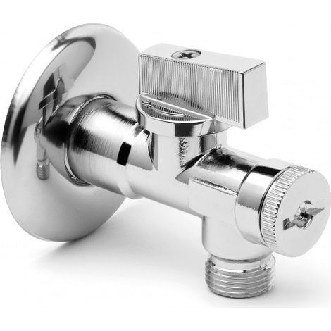 Robinet équerre filtre monobloc anticalcaire Mâle 1/2" (15/21) - Mâle 3/8" (12/17) Chromé - Arco