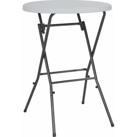 Table de jardin pliable polypropylène blanc et métal Nesly (1/3)