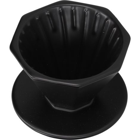 Filtre à Café Céramique Portable Noir - Design Simple et Fiable pour Méthode de Versement