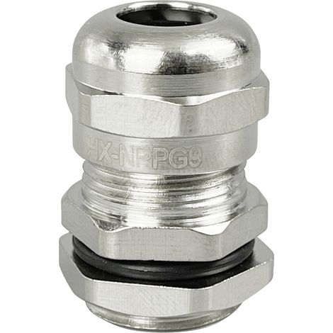 TRU COMPONENTS TC-10302872 Kabelverschraubung PG9 Messing (vernickelt) Metall 1 St. (1/2)