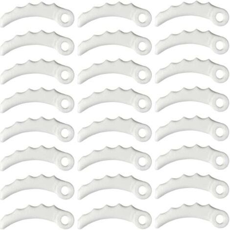 24 lames de rechange en plastique, taille de la tête de lame 255 mm x 3,6 mm, adaptées à l'aspirateur Makita 198426-9. (1/3)