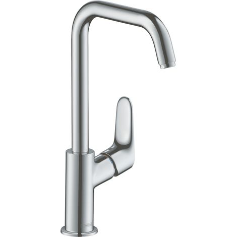 Hansgrohe Focus Miscelatore monocomando lavabo 240 con bocca erogazione girevole e salterello, 31609000 (1/7)