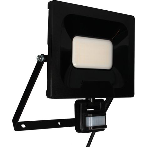 NINO 50W 4000lm Wandstrahler - Bewegungsmelder - Schwarz ARLUX LIGHTING