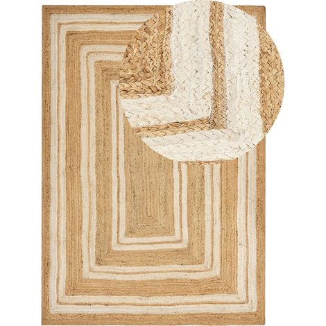Teppich ELMALI Beige 160 x 230 cm Jute
