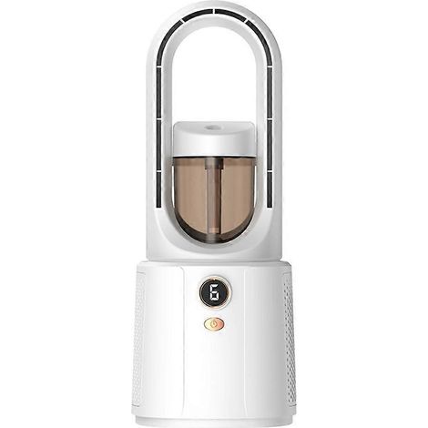 Ventilateur sans pales leafless spray USB mute bureau chambre veilleuse humidifying électrique portable blanc (1/5)