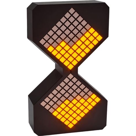 Minuteur électronique à gravité, sablier LED, lumière jaune (1/5)