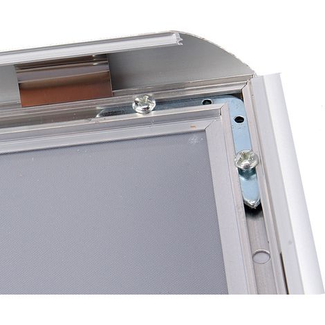 A4-großer Aluminium-Fotorahmen mit Schnappverschluss, Posterhalter, Klemmenhalter, Wandtafel, Schilder (1/5)