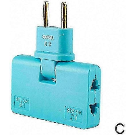 Adaptateur Prise EU Pivotant 180°, Multiprise 3-en-1 avec Sorties Multiples, Extension Murale Sans Fil, Compact et Léger, Chargeur de Voyage Portable (1/5)