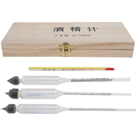3PCS Mesureur de concentration d'éthanol 0-100% pour vin, instrument de mesure de température (1/5)
