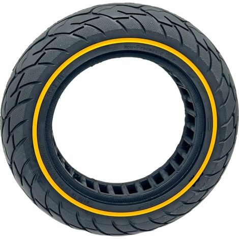 Pneus pleins en caoutchouc 10x2,125" pour Soflow, Aprilia, Odys Alpha X10, etc. – Jaune (1/4)