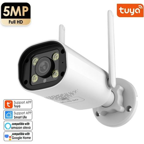 Tuya Telecamera Impermeabile Smart WIFI con Sensore PIR Integrato 5.0 MP (1/5)