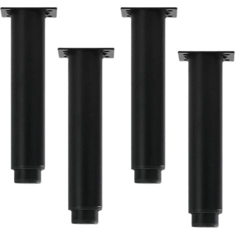 Ensemble de 4 pieds de meubles réglables en métal, pieds de table extensibles et réglables en hauteur, pieds de meuble TV, quincaillerie pour meubles à monter soi-même (noir 20) 13 gris (1/5)