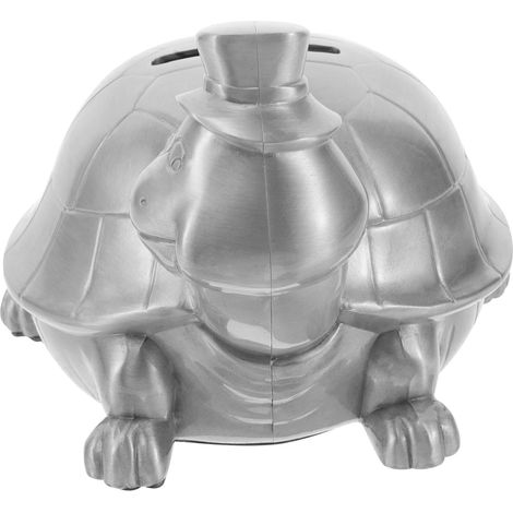 Tirelire Tortue Métal Décoration pour Salon et Chambre Pot à Monnaie pour Garçon Fille (1/5)
