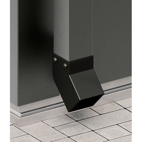 Hörmann Regenfallrohr Set für "Juno" Gerätehäuser, graualuminium, 14 x 5,5 cm (1/4)