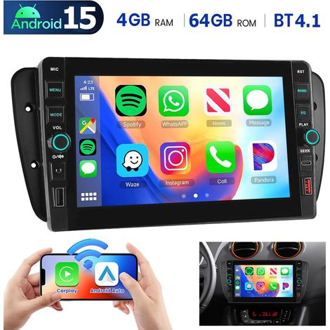 Autoradio Android 15 pouces avec CarPlay, navigation GPS et Wi-Fi pour Seat Ibiza IV 6J (2009-2013) USB und Type-C - 4+64G (1/5)