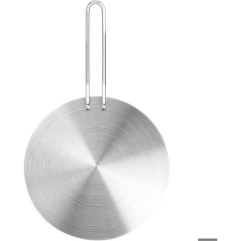 Disque de convertisseur pour plaque à induction 20 cm - Acier inoxydable - Poignée amovible