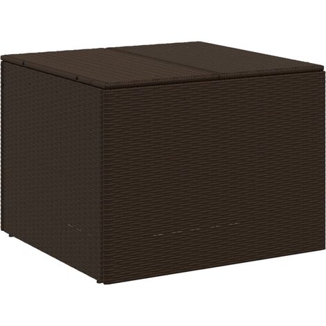 Boîte de rangement de jardin，Coffre de rangement marron 291L résine tressée CFW445734 (1/5)