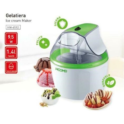 TrAdE Shop Traesio - Gelatiera Autorefrigerante Macchina Per Il Gelato Sorbetto Gelatiere Da Casa 9,5w -