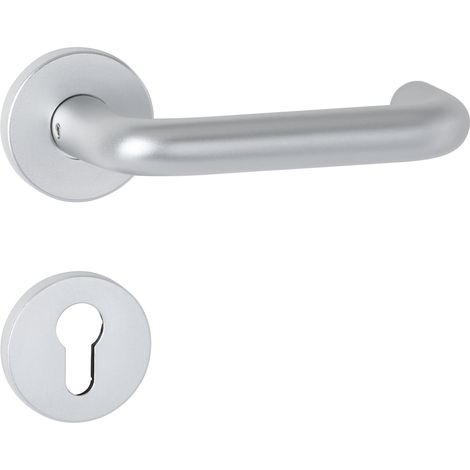 HERMAT Wechselgarnitur mit Rosetten BASIC 01 1901/2073.M/3127, Aluminium (1/2)