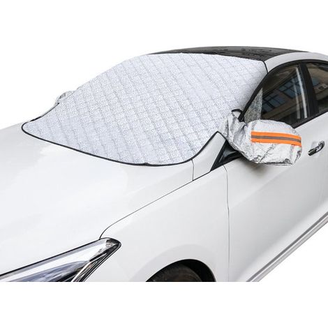 Housse de protection contre le gel pour voiture, protection pour vitre de voiture, pare-brise renforcé, pare-brise anti-givre, fermeture magnétique, 145 x 110 cm (1/5)