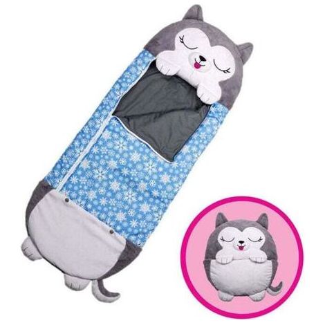 Joli sac de couchage et oreiller 2 en 1 Happy Nappers pour enfant 135 50 cm couette adaptée à toutes les saisons