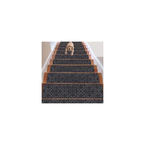 Lot de 5 marches d'escalier antidérapantes - grises pour les enfants, les personnes âgées, les animaux de compagnie, pour la traction dans les escaliers