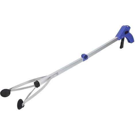 Outil de Ramassage, Ramasseur de Déchets, Outil de Ramassage des Déchets à Pince Pliable pour le Ramassage des Déchets de Feuilles de Jardin(Poignée bleue) (1/4)