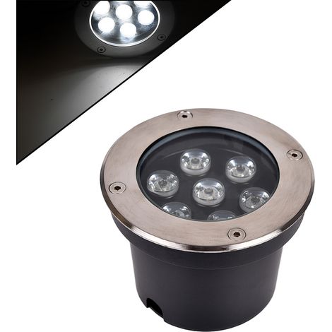 Segnapasso carrabile Led 7W da incasso Rotondo Argento satinato IP65 Bianco freddo 6000K Wisdom (1/5)