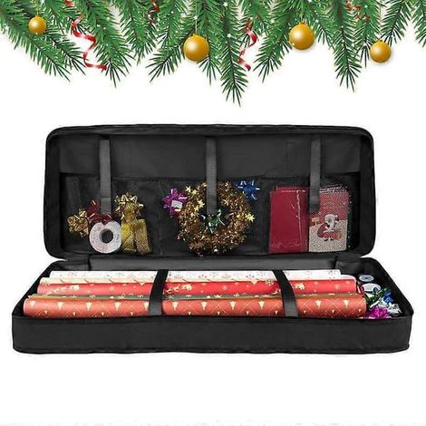 Presentpappersbehållare Vattentät Presentinslagning Med Dragkedja Dammtäta Påsar Oxfordtygväska Presentpappersväska compatible avec la taille Julklapp