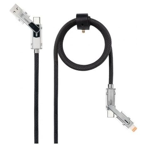 NANOCABLE CABLE USB-C+USB-A/M - LIGHTNING+USB-C/M 2.0 27W 1M