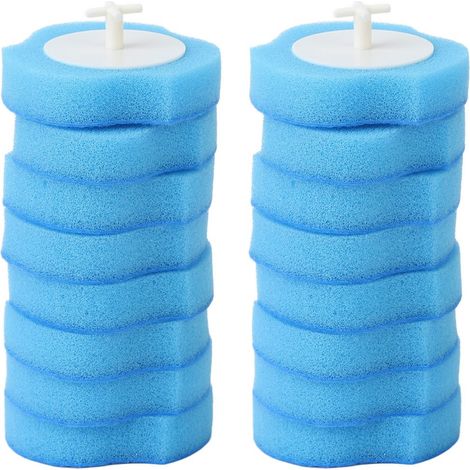 Tete De Brosse De Toilette - Soluble Dans L Eau - 16 Unites - Pour Manche Standard - Usage Unique - Sponge Epais (1/5)