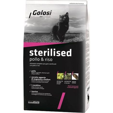 Golosi Cat Adult Sterilizzato Pollo - Sacco 1,5 Kg - Cibo Secco Gatti