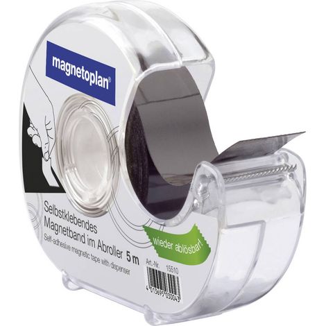 magnetoplan Nastro magnetico (L x L) 5 m x 19 mm Nero 1 pz. 15510 (1/2)