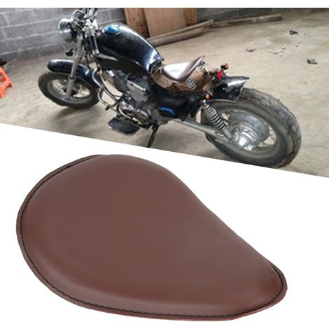 Coussin de selle de moto marron avec support de fixation à ressorts, compatible avec Yamaha (1/5)