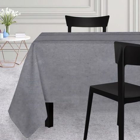Nappe rectangle 150x250 cm VENISE gris, par Soleil d'Ocre