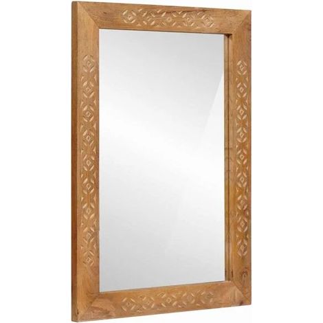 Miroir mural, 70 x 50 cm, en bois composite et verre. (1/5)