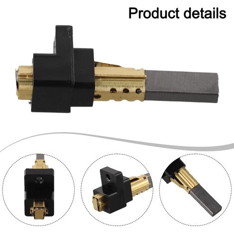 Balai de charbon de rechange pour aspirateur, compatible avec les moteurs d'aspirateurs, porte-balai de charbon 6,5 x 11 x 32 mm, accessoires de rechange pour balayeuses (1/4)
